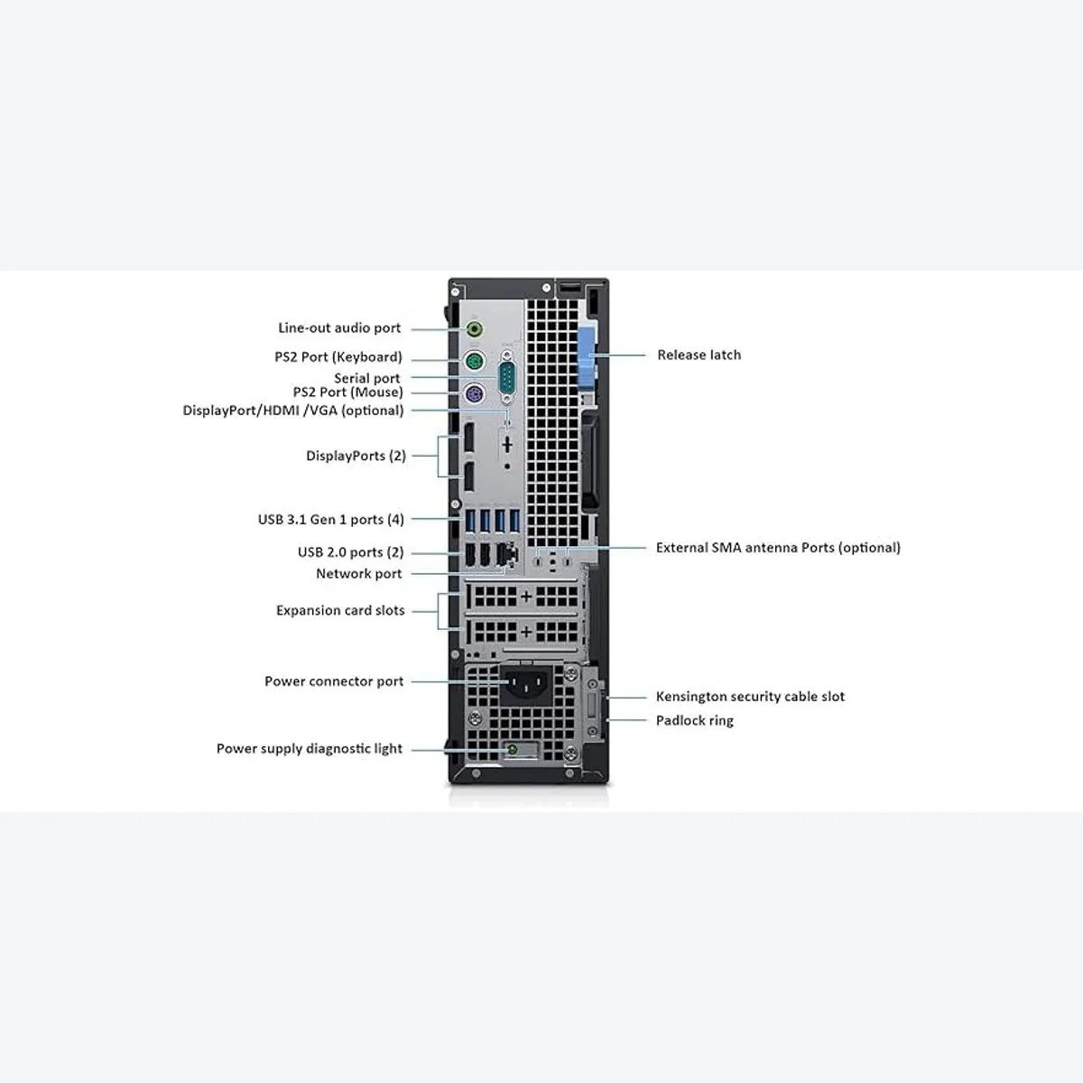 Dell OptiPlex 7070 SFF angle view